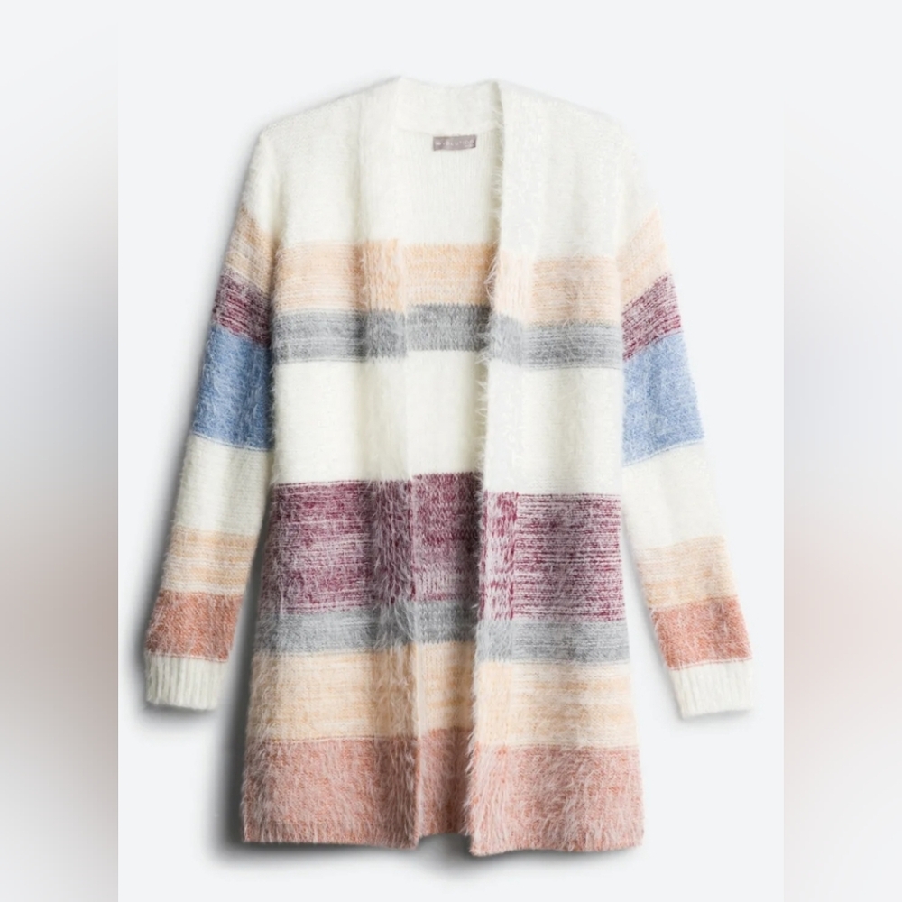 EVOLUTION BY CYRUS Dounea Fuzzy Open Cardigan L